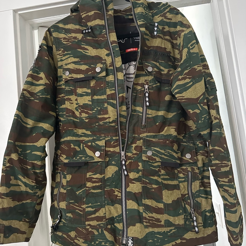 🫵🔥RARE SAGA OUTERWEAR Camouflage Hooded Men's Jacket